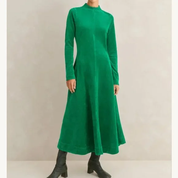 ME+EM | Dresses | Meem Perfect Simplicity Velour Maxi Dress Luxe Cotton  Velour | Poshmark
